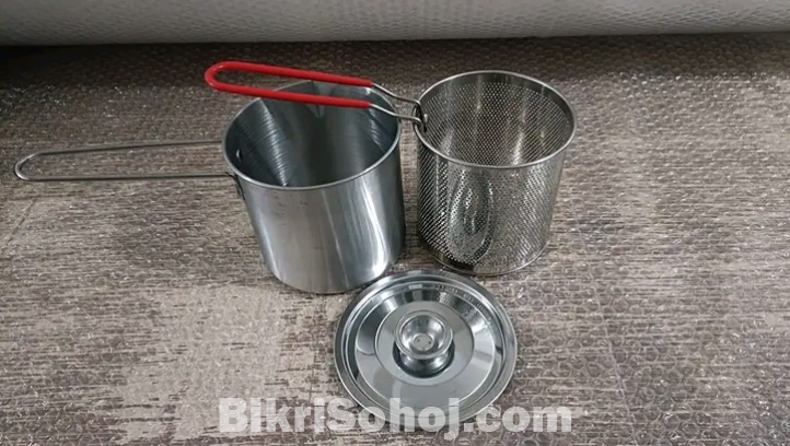 Deep frying pot Stainless steel